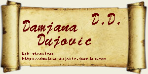 Damjana Dujović vizit kartica